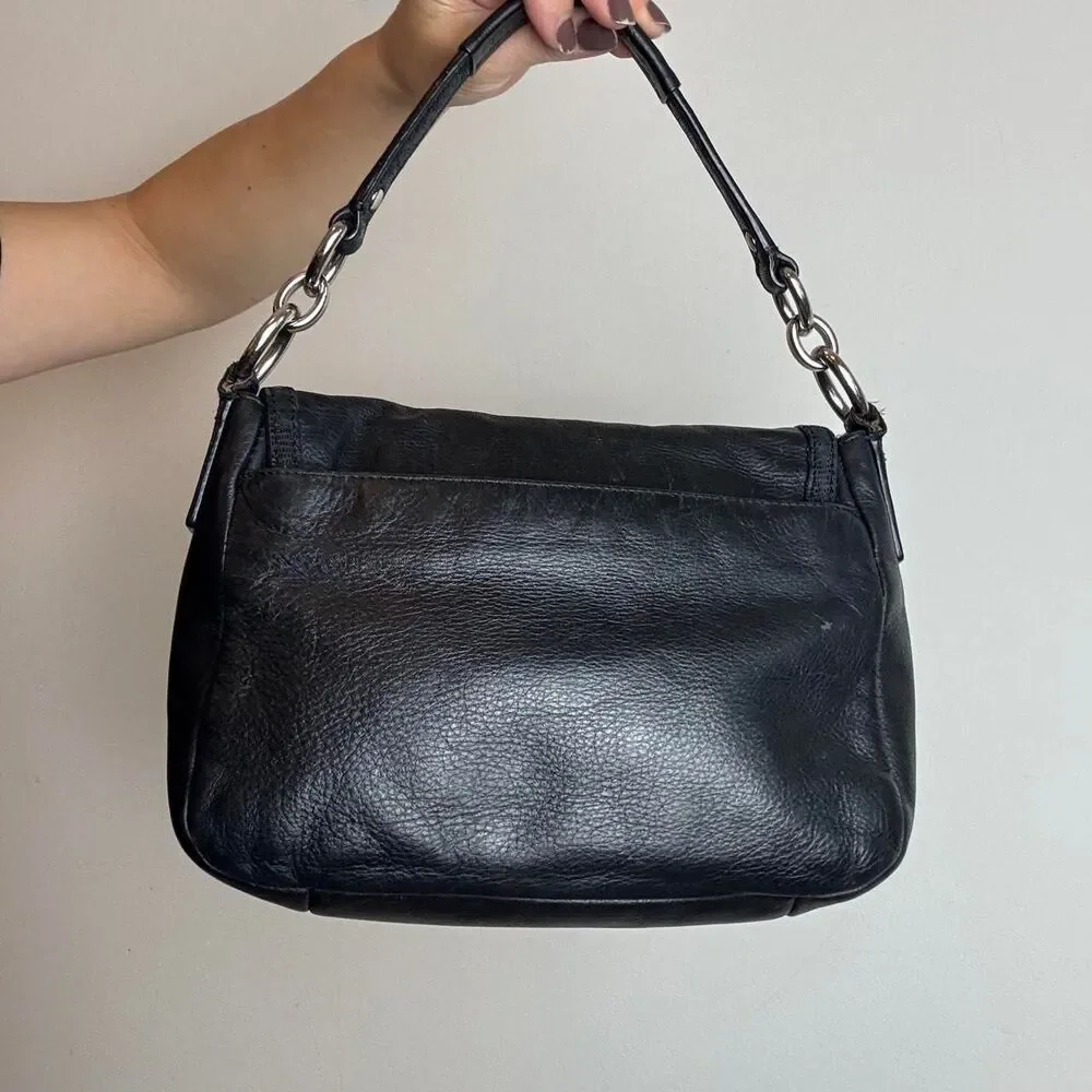 Coach Taylor Black Leather Shoulder Bag